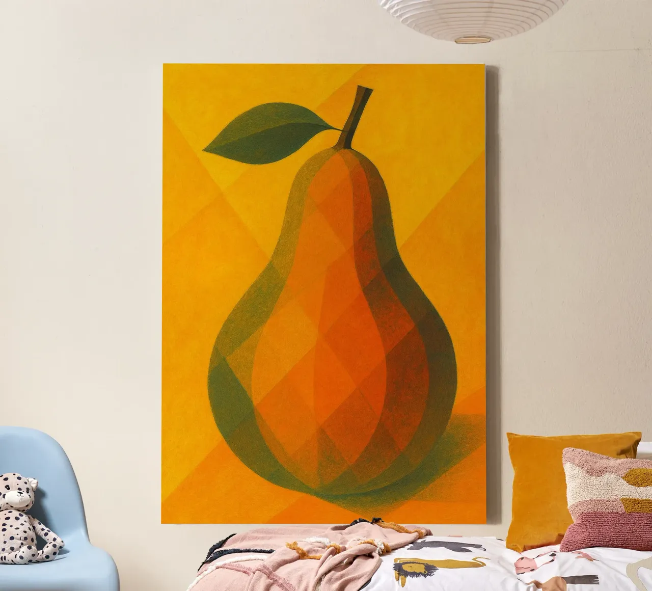 pear abstract imagination full color canvas by ameera