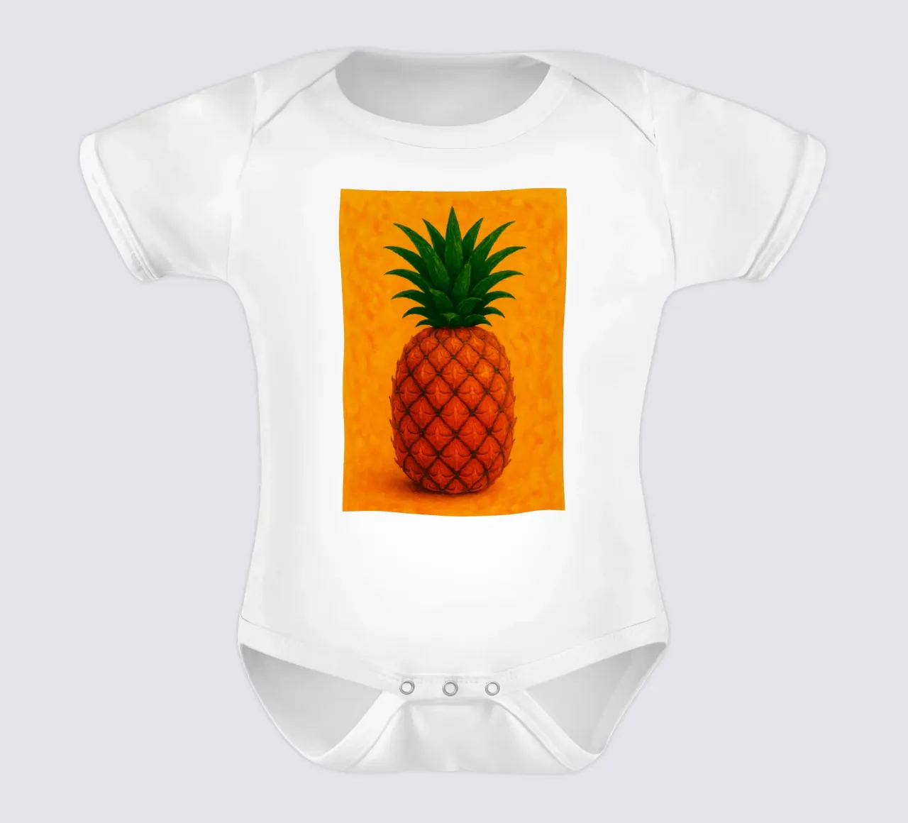 pineapple abstract imagination full color short-sleeve baby romper by ameera
