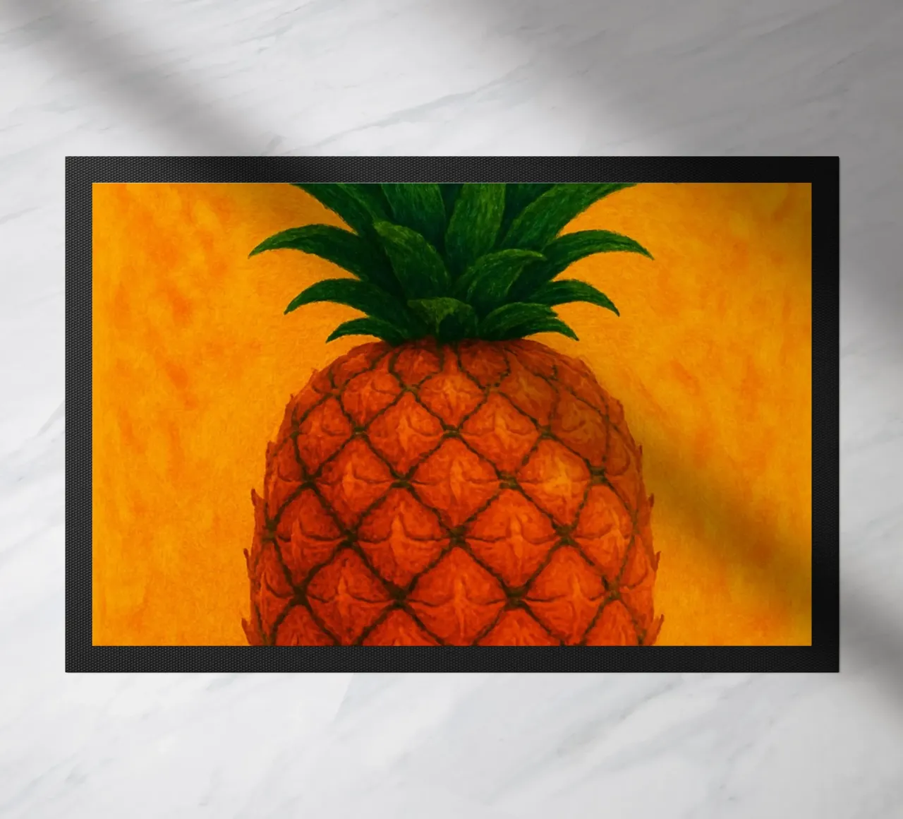 pineapple abstract imagination full color doormat by ameera