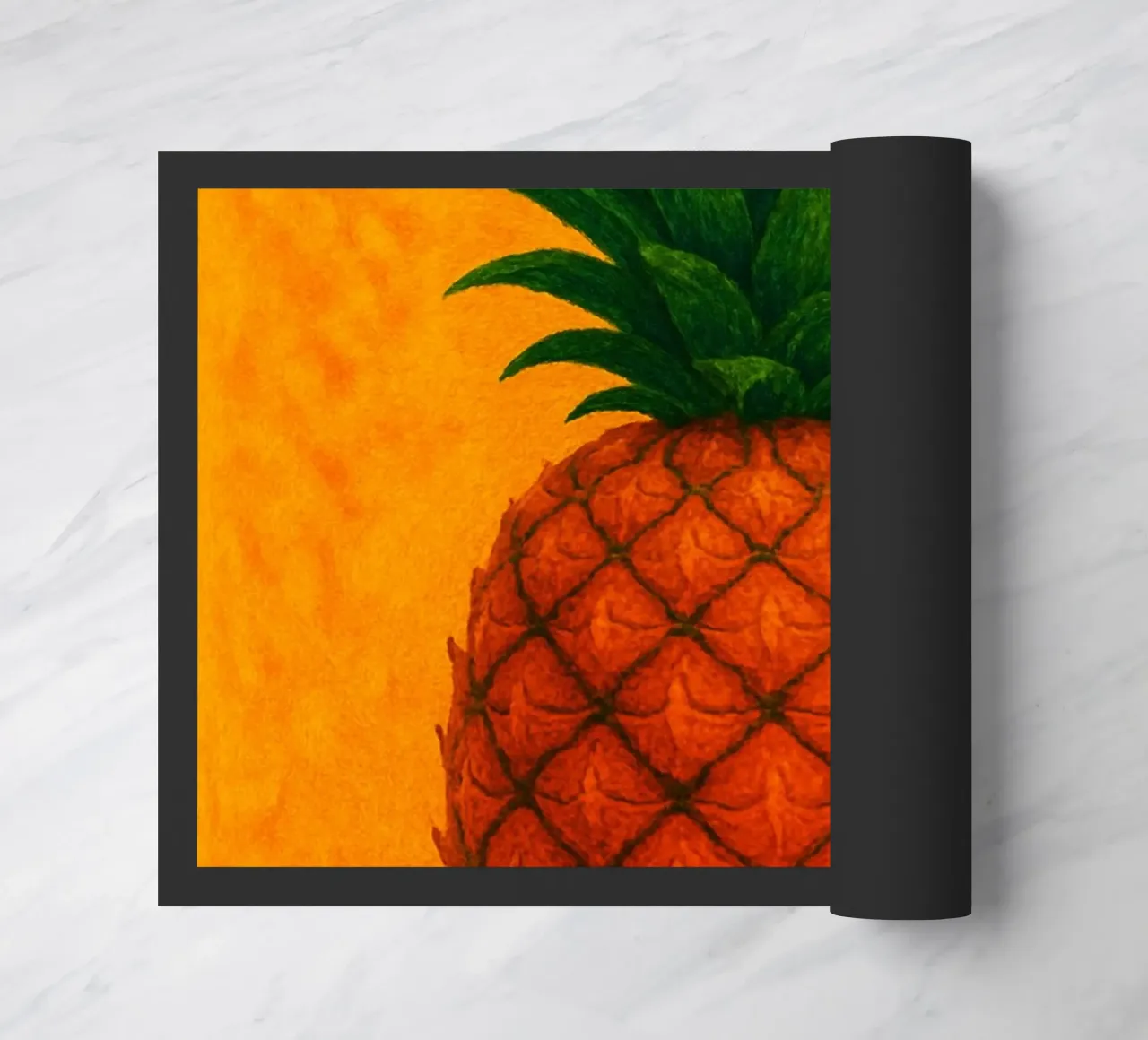 pineapple abstract imagination full color doormat by ameera