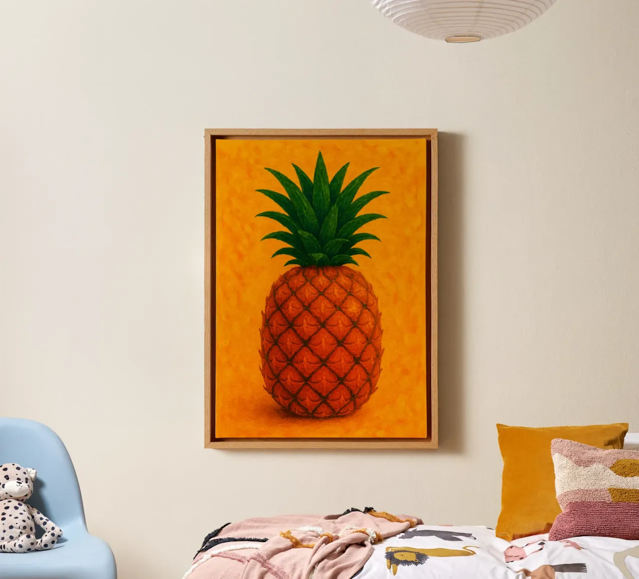pineapple abstract imagination full color canvas by ameera