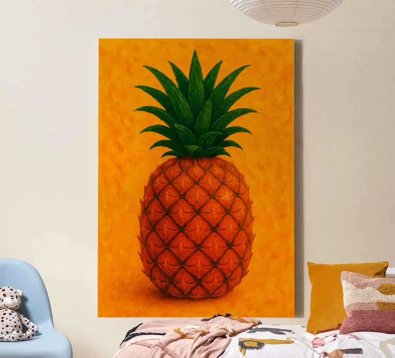 pineapple abstract imagination full color canvas by ameera