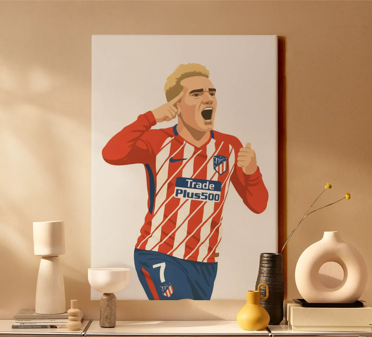Antoine Griezmann Minimalist canvas by MoviesArt