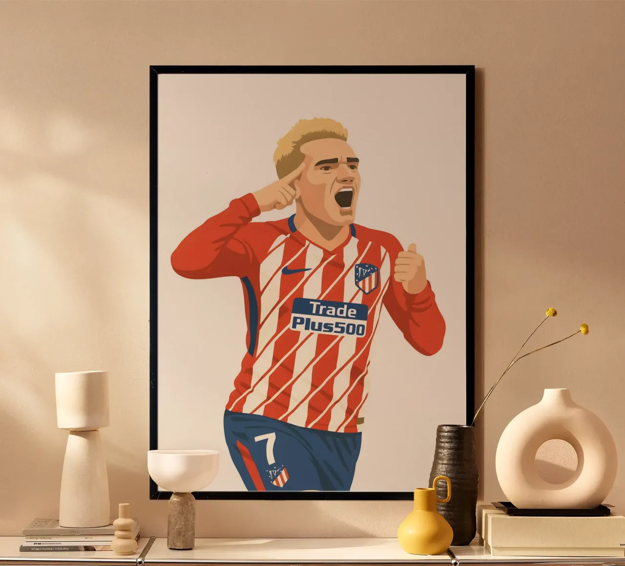 Antoine Griezmann Minimalist Hahnemühle von MoviesArt