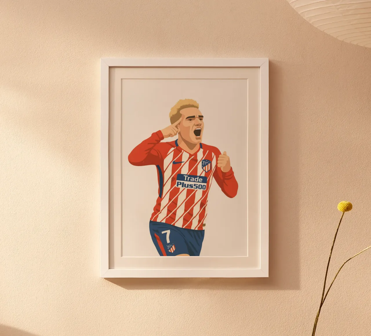 Antoine Griezmann Minimalist Hahnemühle von MoviesArt