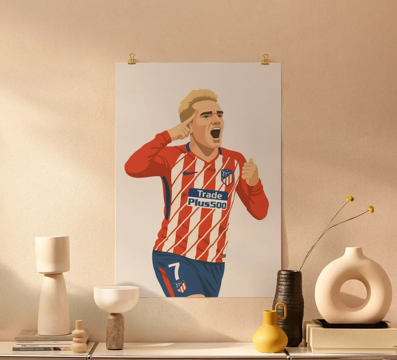 Antoine Griezmann Minimalist Hahnemühle von MoviesArt