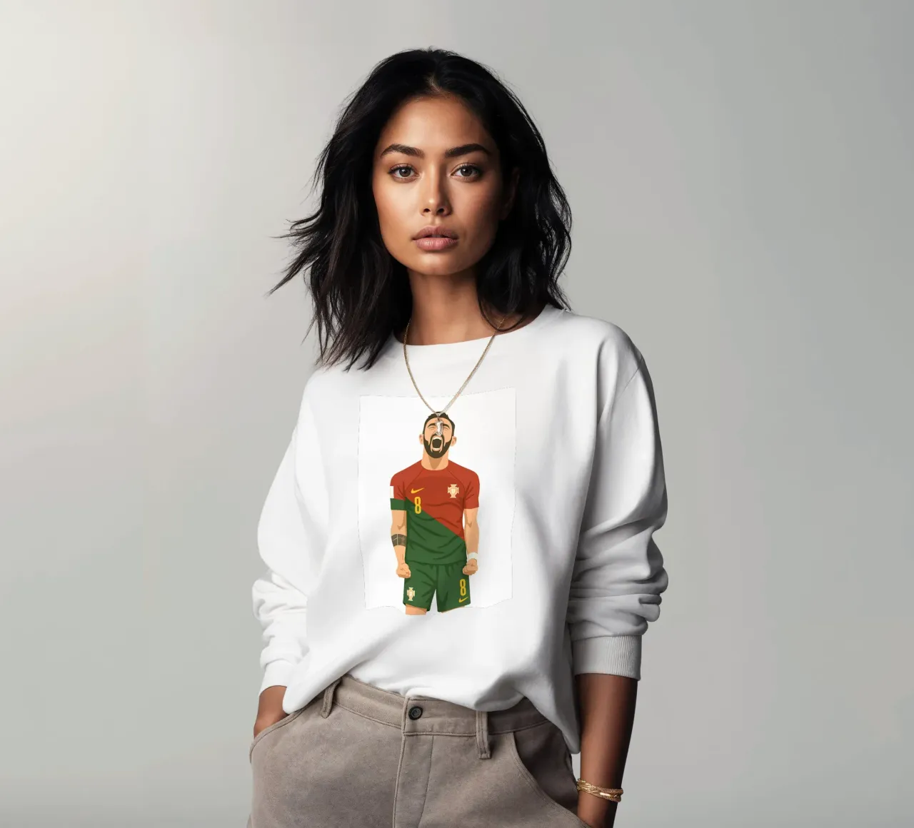 Bruno Fernandes Minimalist felpa da MoviesArt