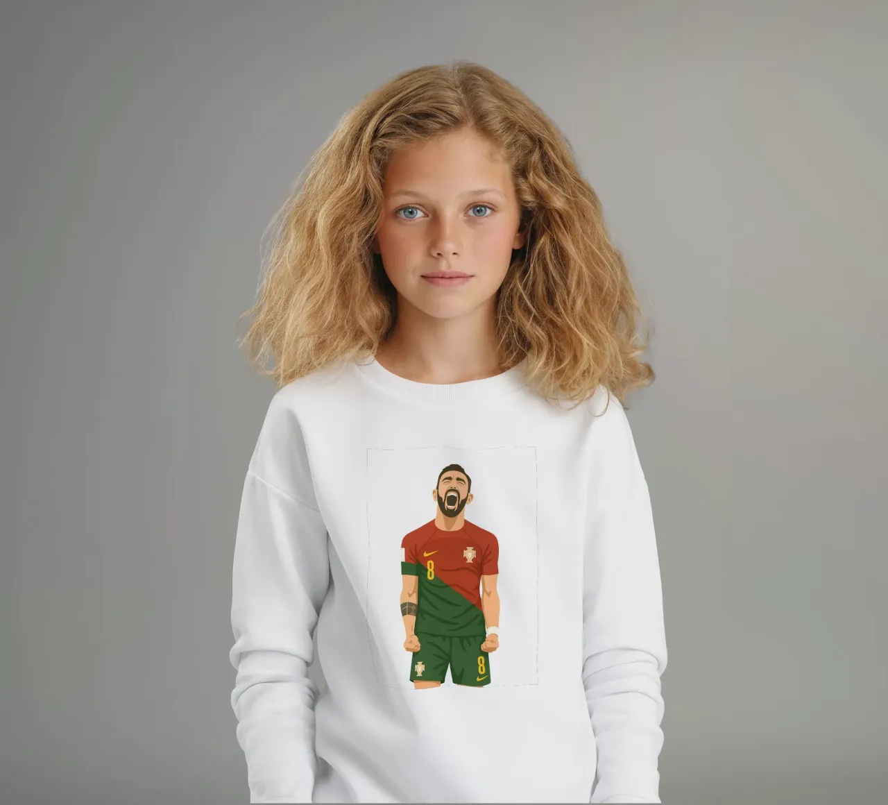 Bruno Fernandes Minimalist felpa bambino da MoviesArt