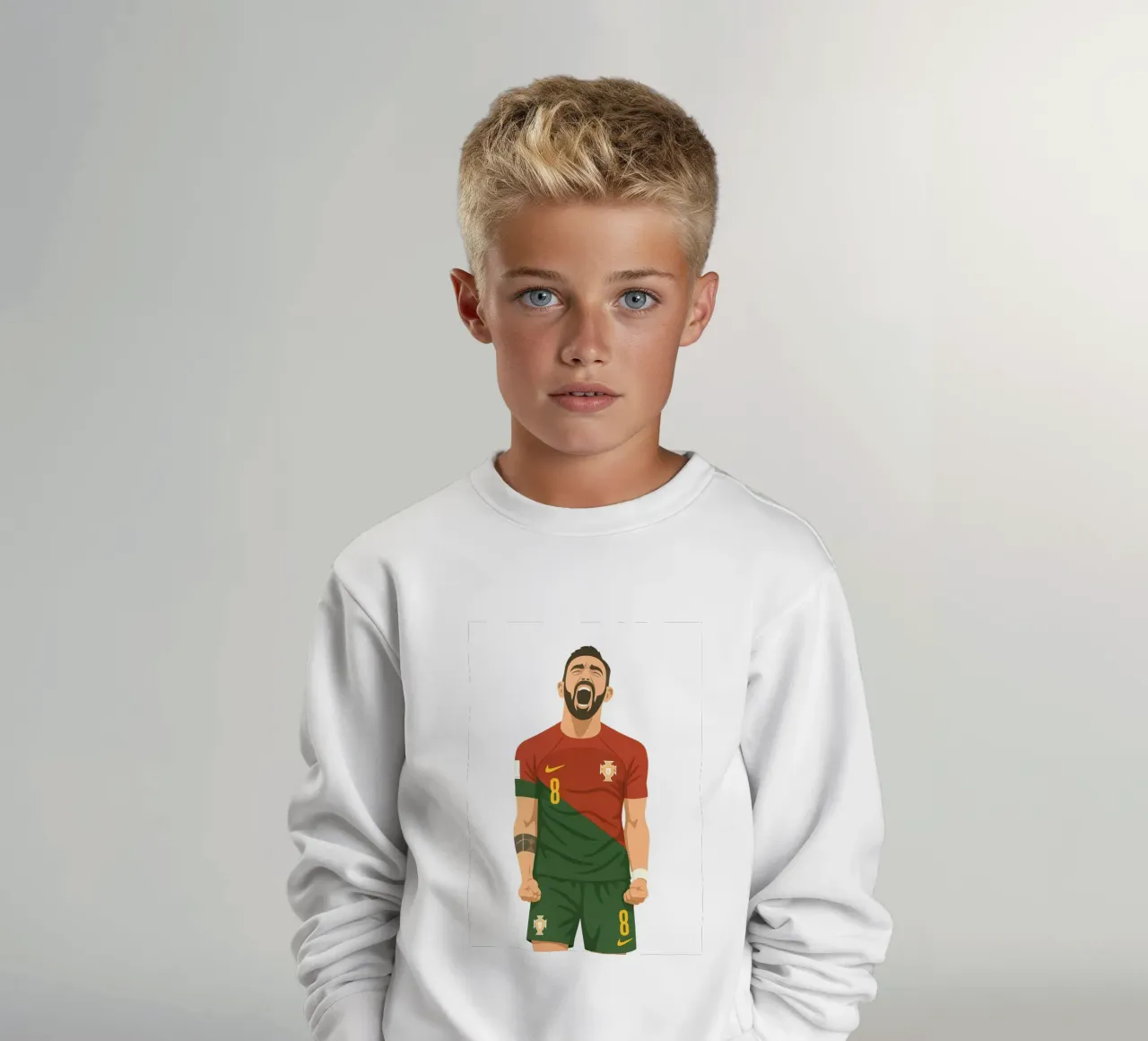 Bruno Fernandes Minimalist felpa bambino da MoviesArt