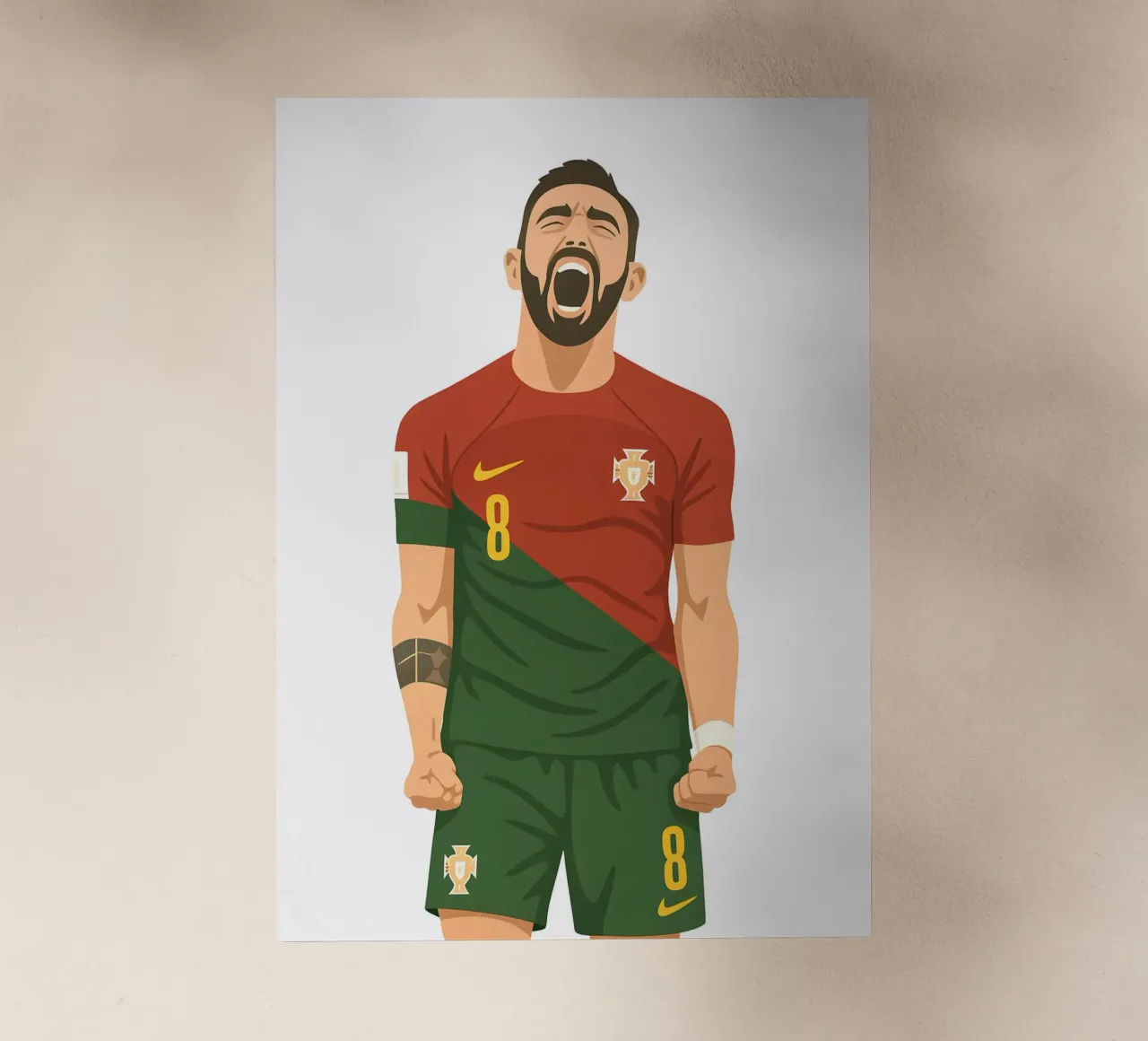 Bruno Fernandes Minimalist pellicola backlit da MoviesArt