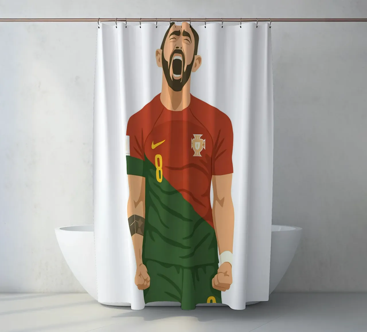Bruno Fernandes Minimalist tenda da doccia da MoviesArt
