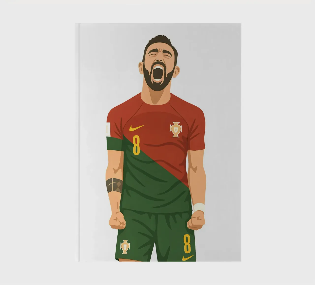 Bruno Fernandes Minimalist notebook by MoviesArt
