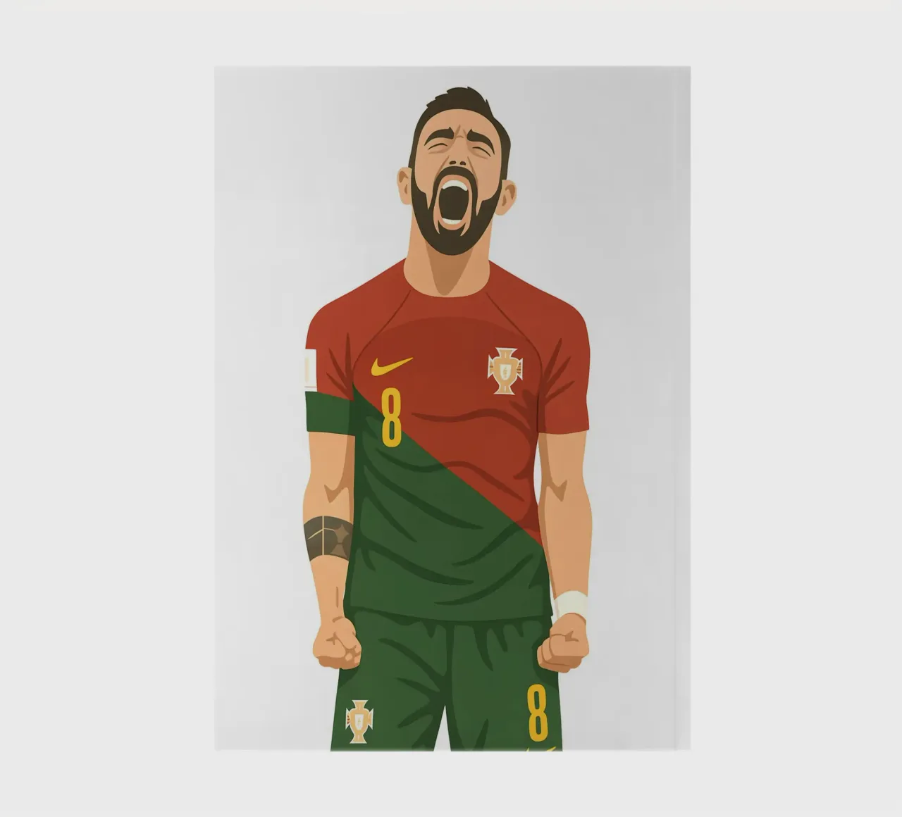 Bruno Fernandes Minimalist notebook by MoviesArt