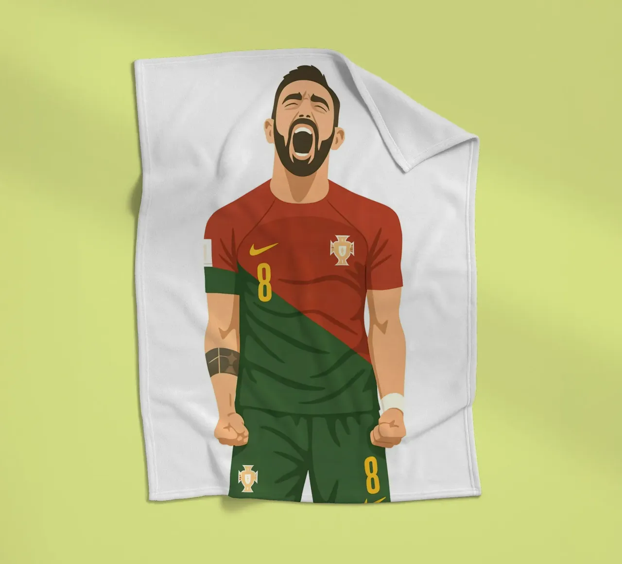 Bruno Fernandes Minimalist coperta in pile da MoviesArt