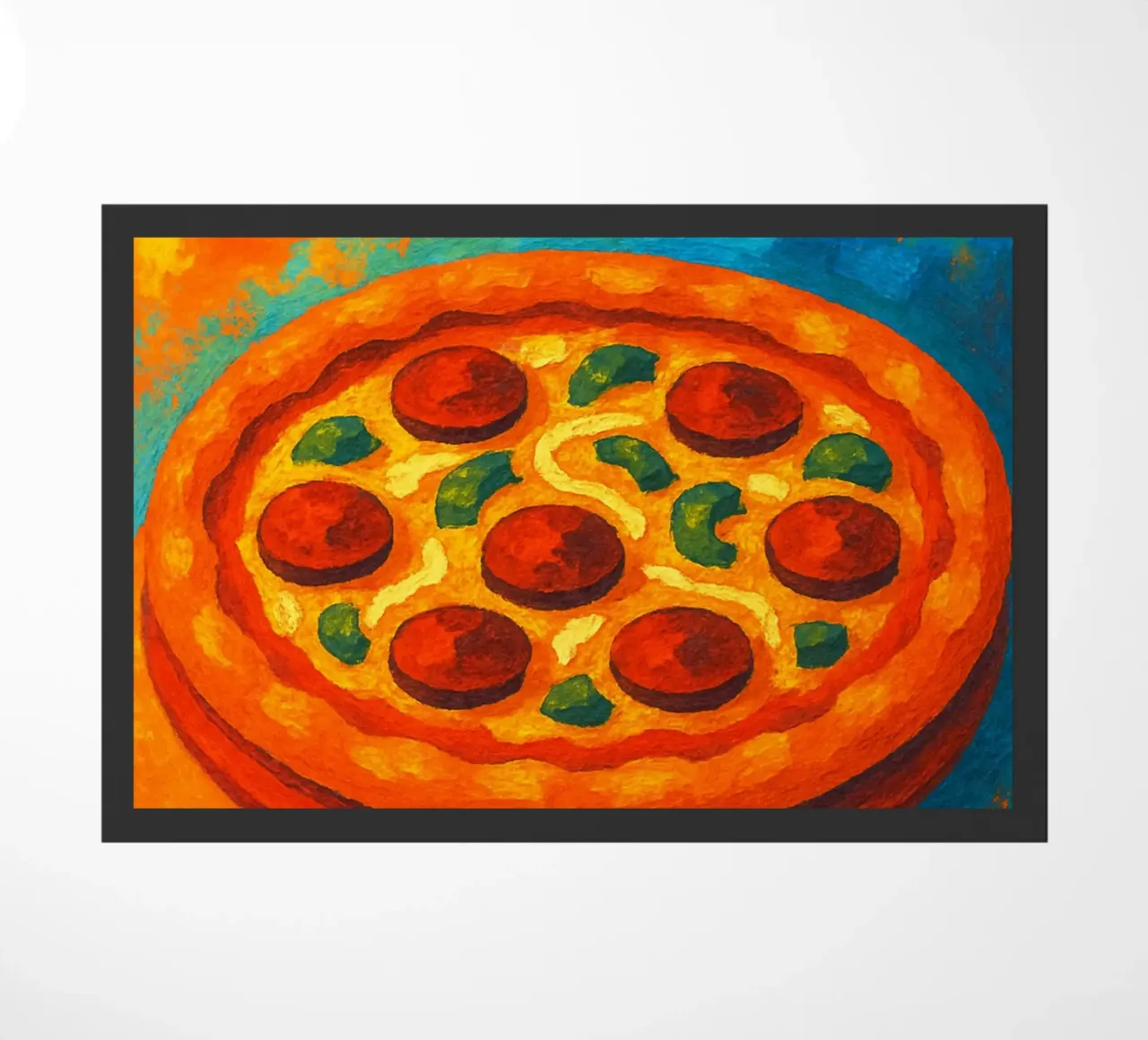 pizza imaginación abstracta a todo color felpudo de ameera