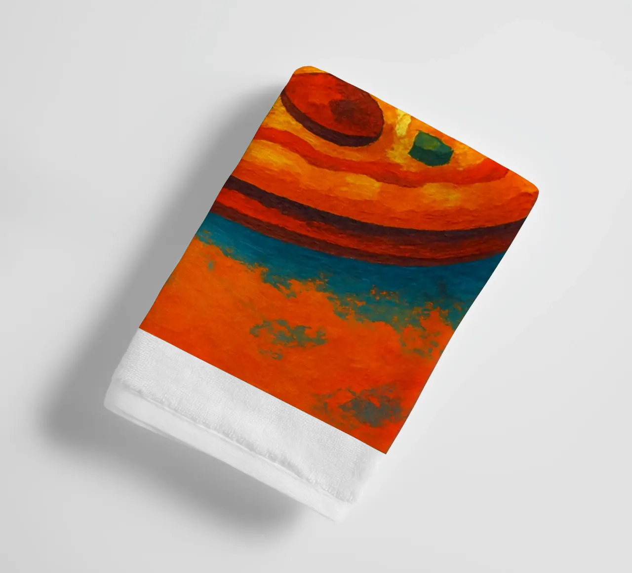 pizza abstract imagination full color towel by ameera