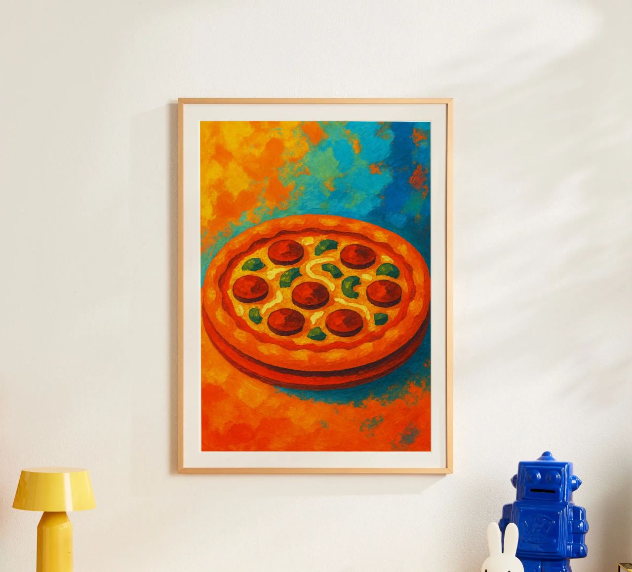 pizza imagination abstraite couleur poster de ameera