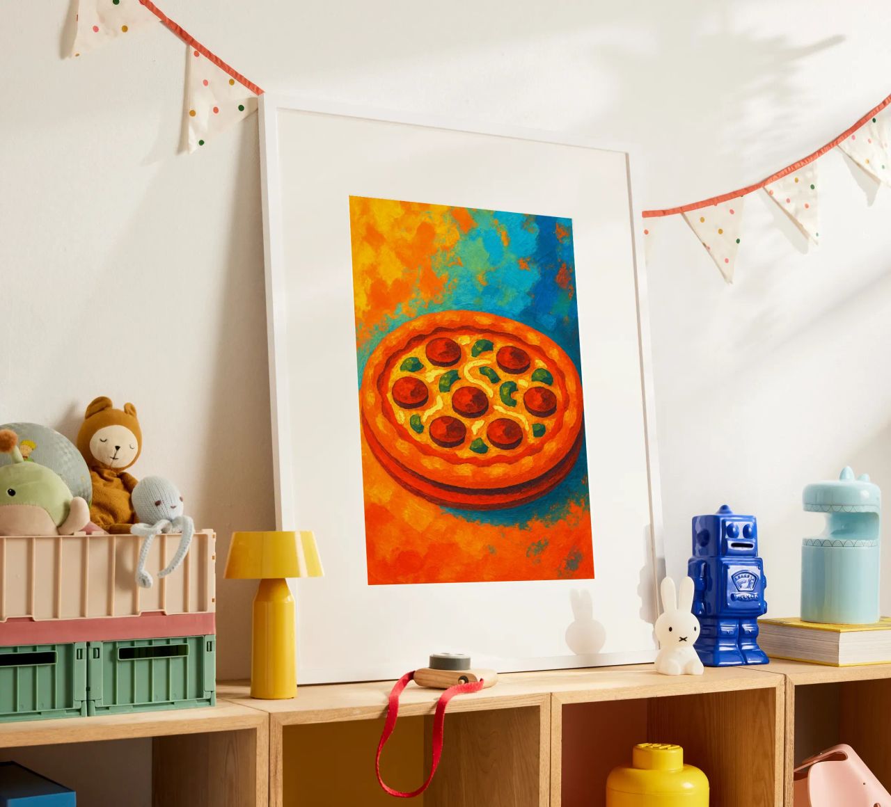 pizza imagination abstraite couleur poster de ameera