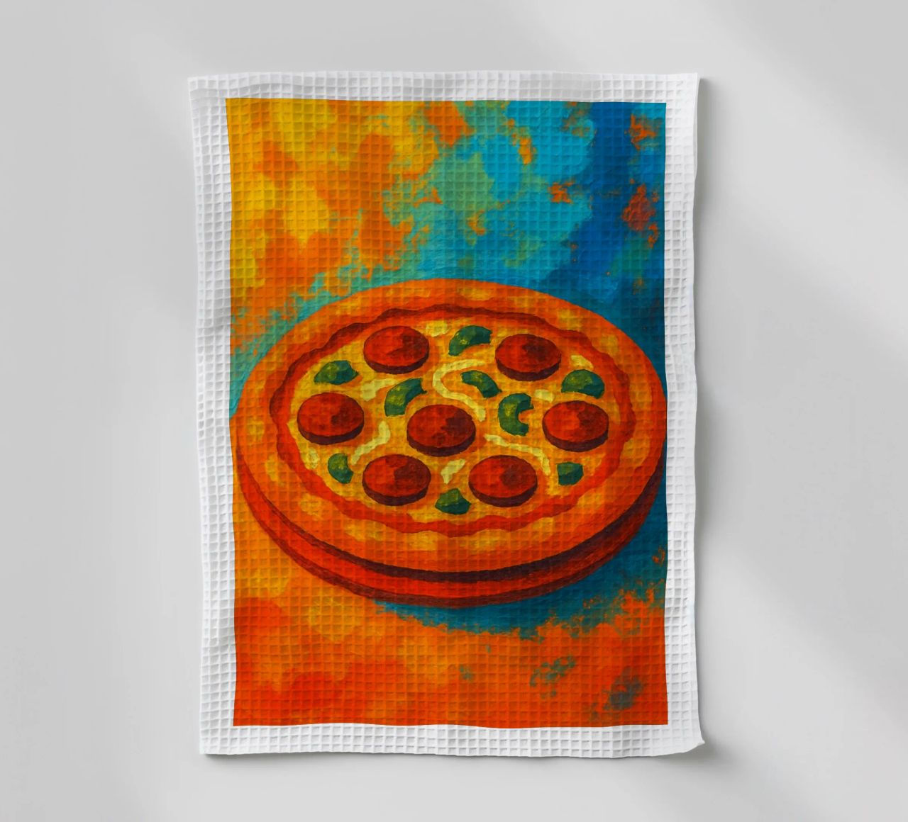 pizza imagination abstraite couleur torchon de ameera
