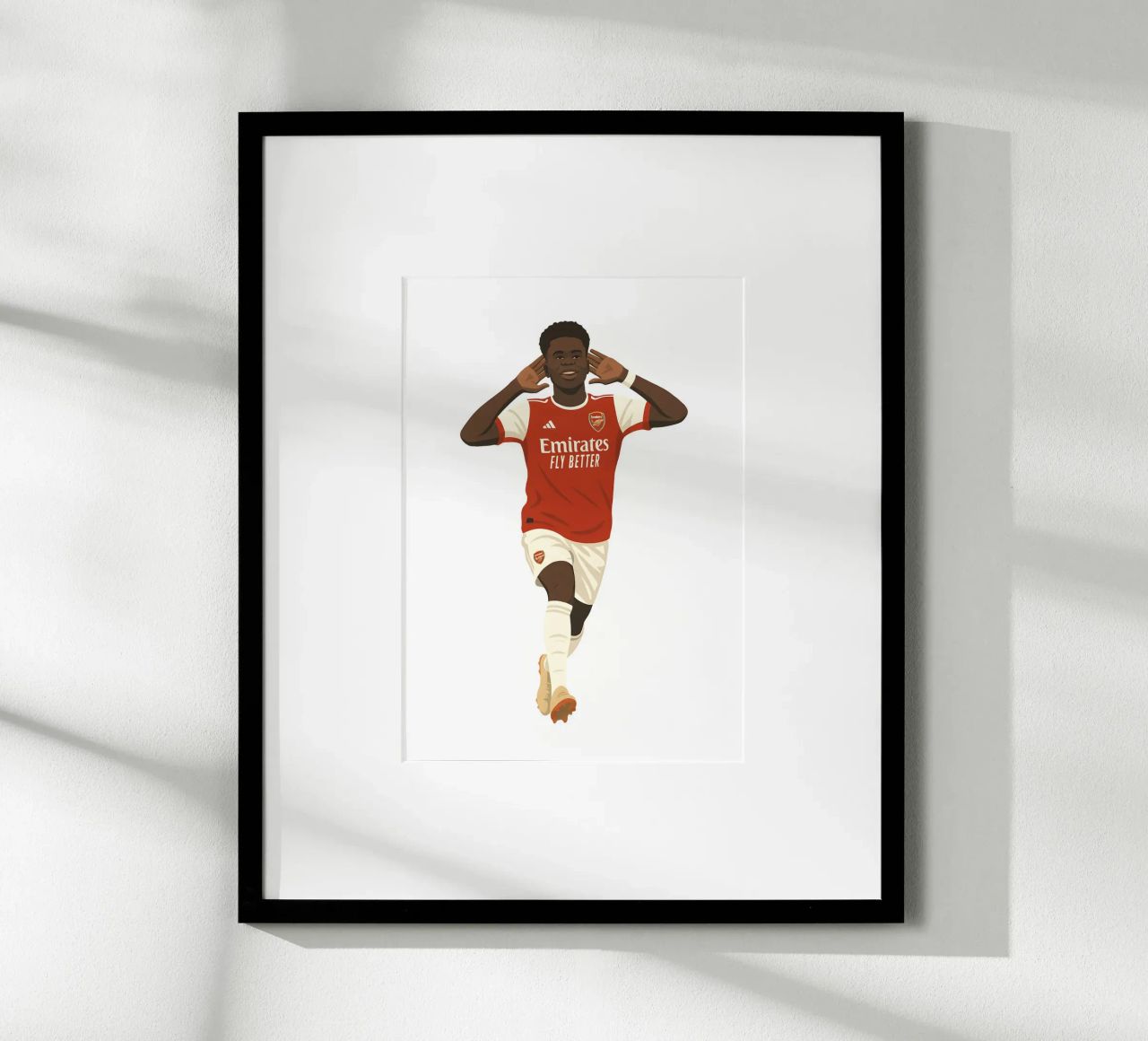 Bukayo Saka Minimalist poster van MoviesArt