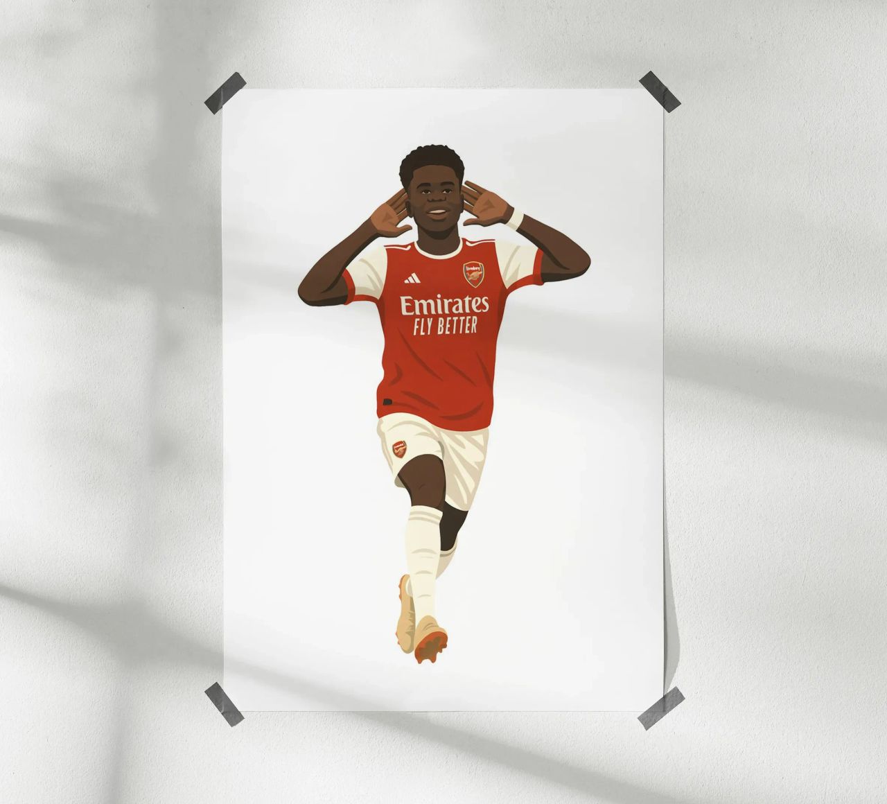 Bukayo Saka Minimalist poster van MoviesArt
