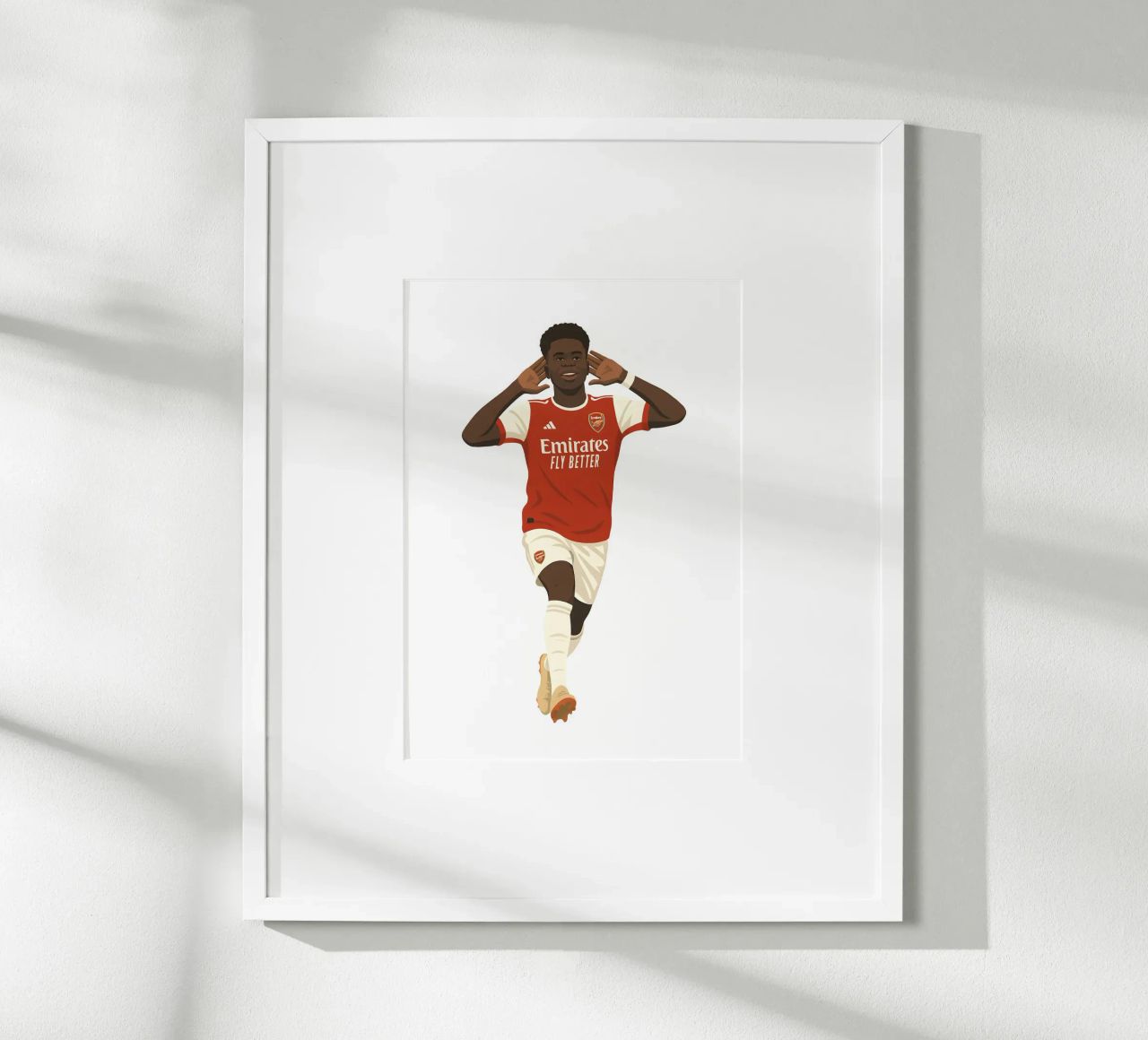 Bukayo Saka Minimalist poster van MoviesArt