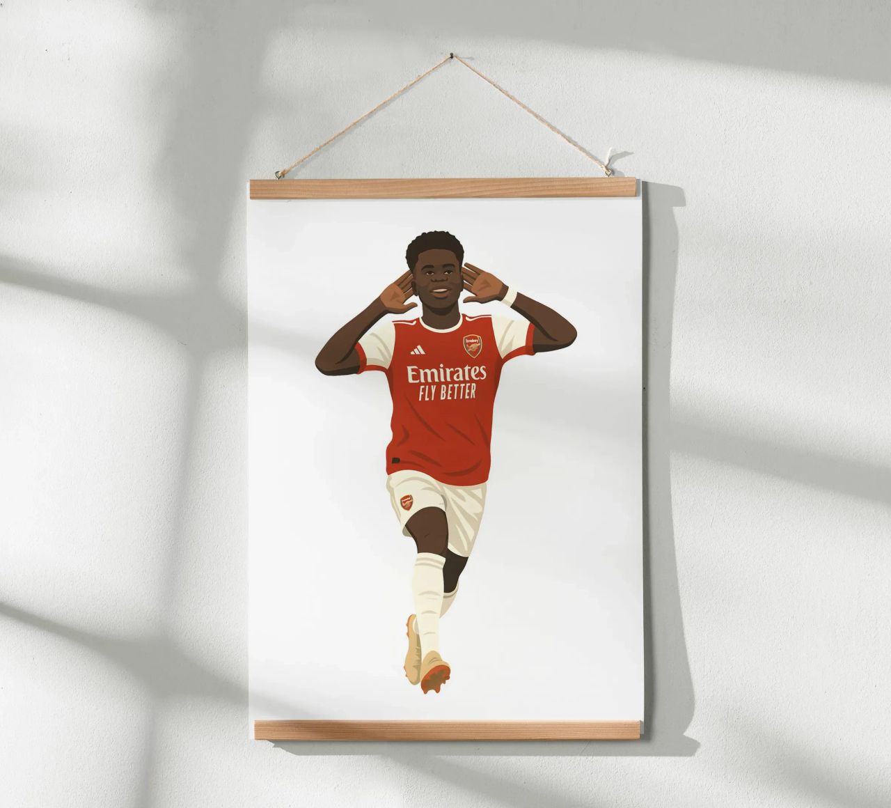 Bukayo Saka Minimalist poster van MoviesArt