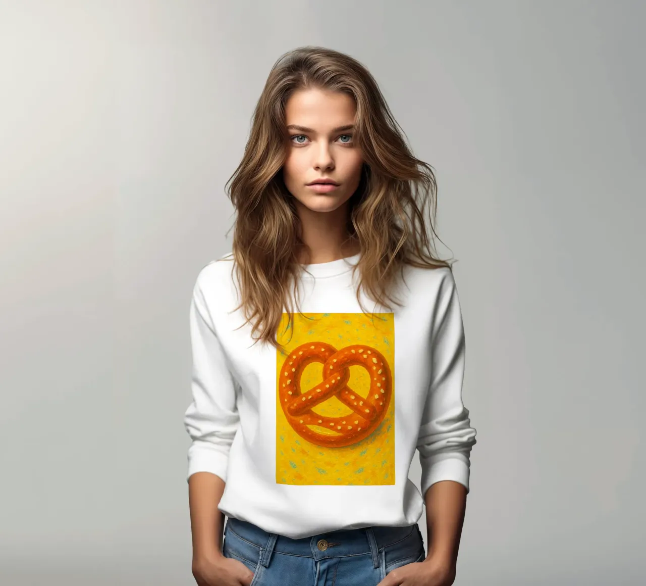 Pretzel imaginación abstracta a todo color sudadera de ameera