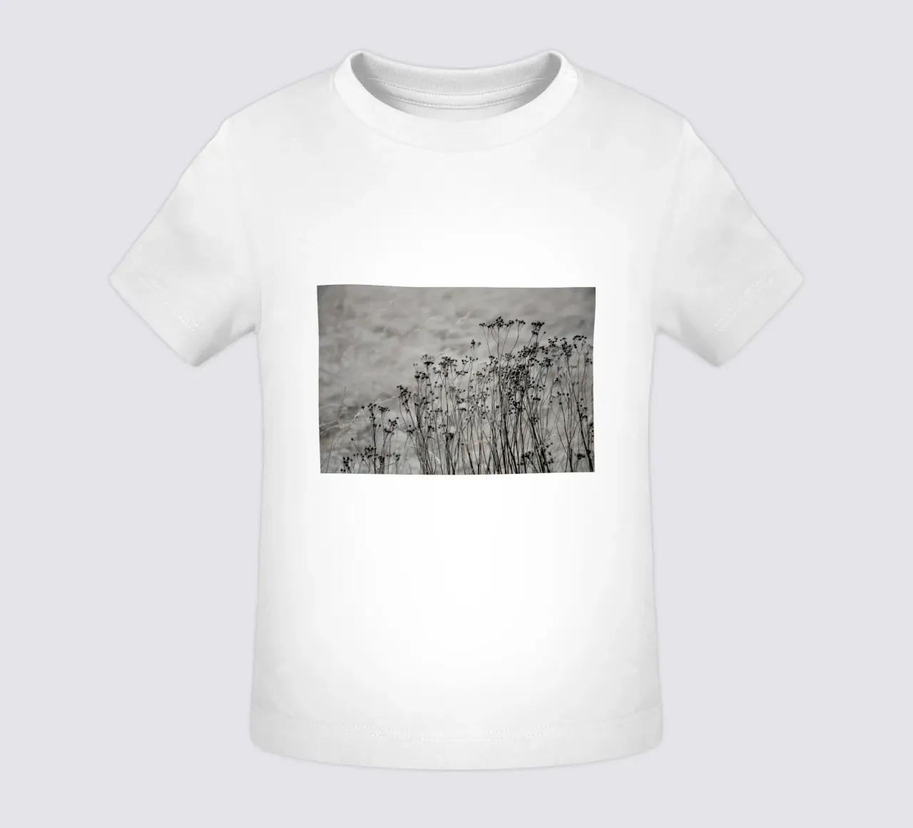 Flower Buds In The Beige Greige Golden Field 1 baby t-shirt by Studio Nahili