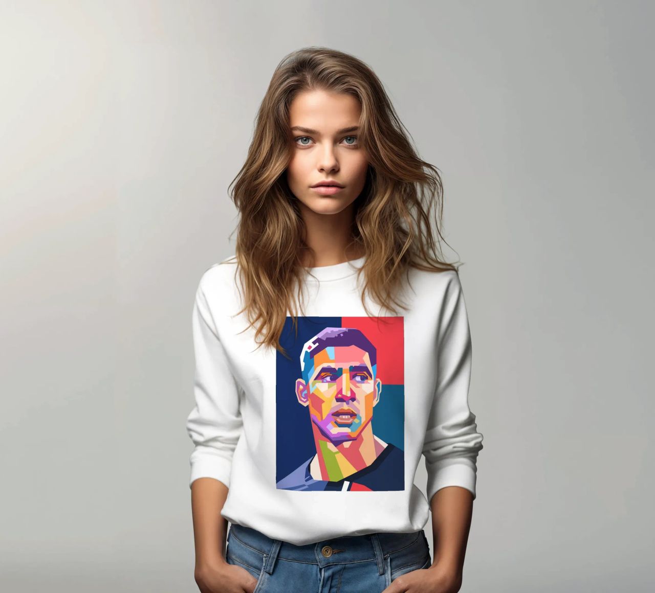 Achraf Hakimi ritratto pop art felpa da Hantamrata
