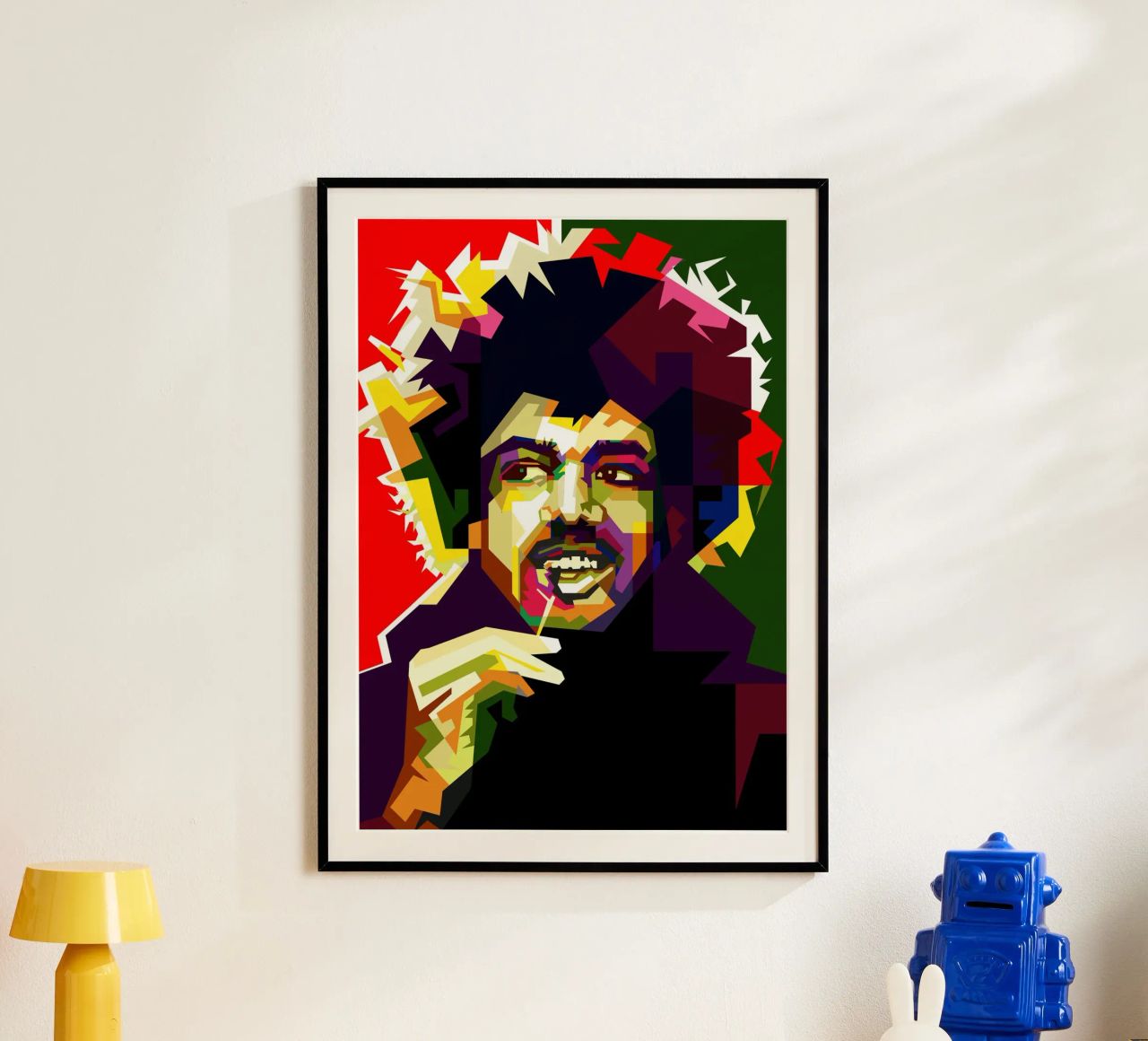 Jimi Hendrix Rock Blues Gitarist Muzikant WPAP Trending Now poster van Artkreator
