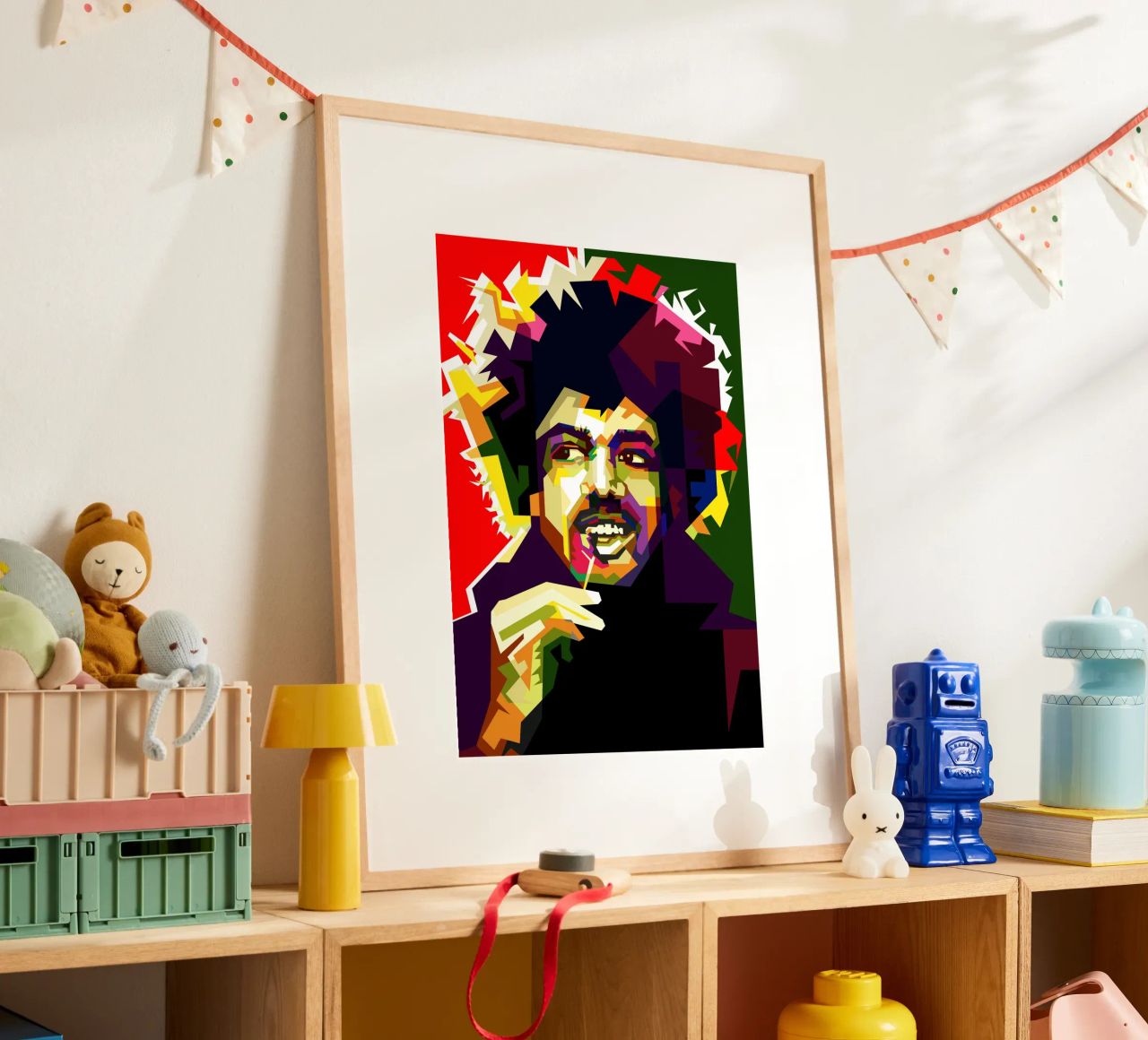 Jimi Hendrix Rock Blues Gitarist Muzikant WPAP Trending Now poster van Artkreator