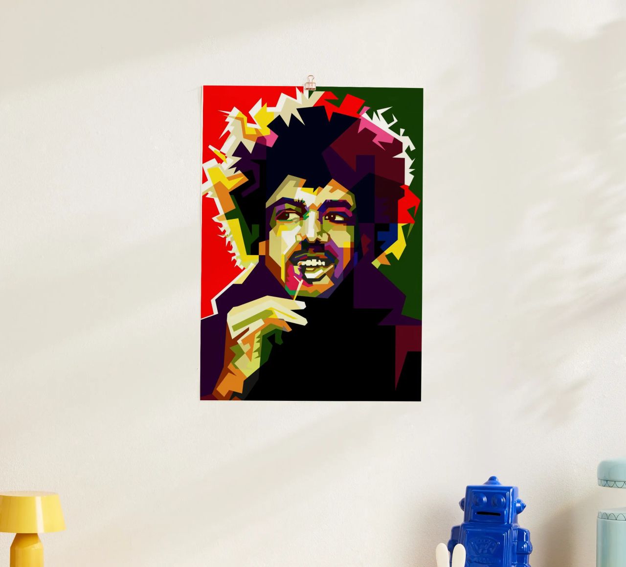 Jimi Hendrix Rock Blues Gitarist Muzikant WPAP Trending Now poster van Artkreator