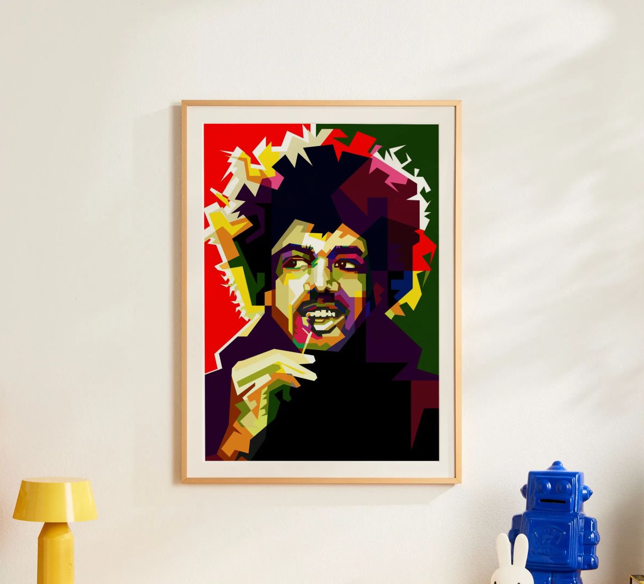 Jimi Hendrix Rock Blues Gitarist Muzikant WPAP Trending Now poster van Artkreator