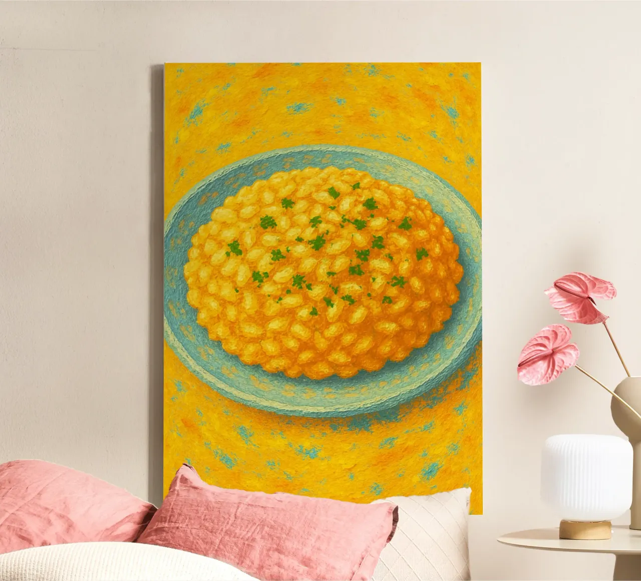 risotto abstract imagination full color canvas with Floater frame by ameera