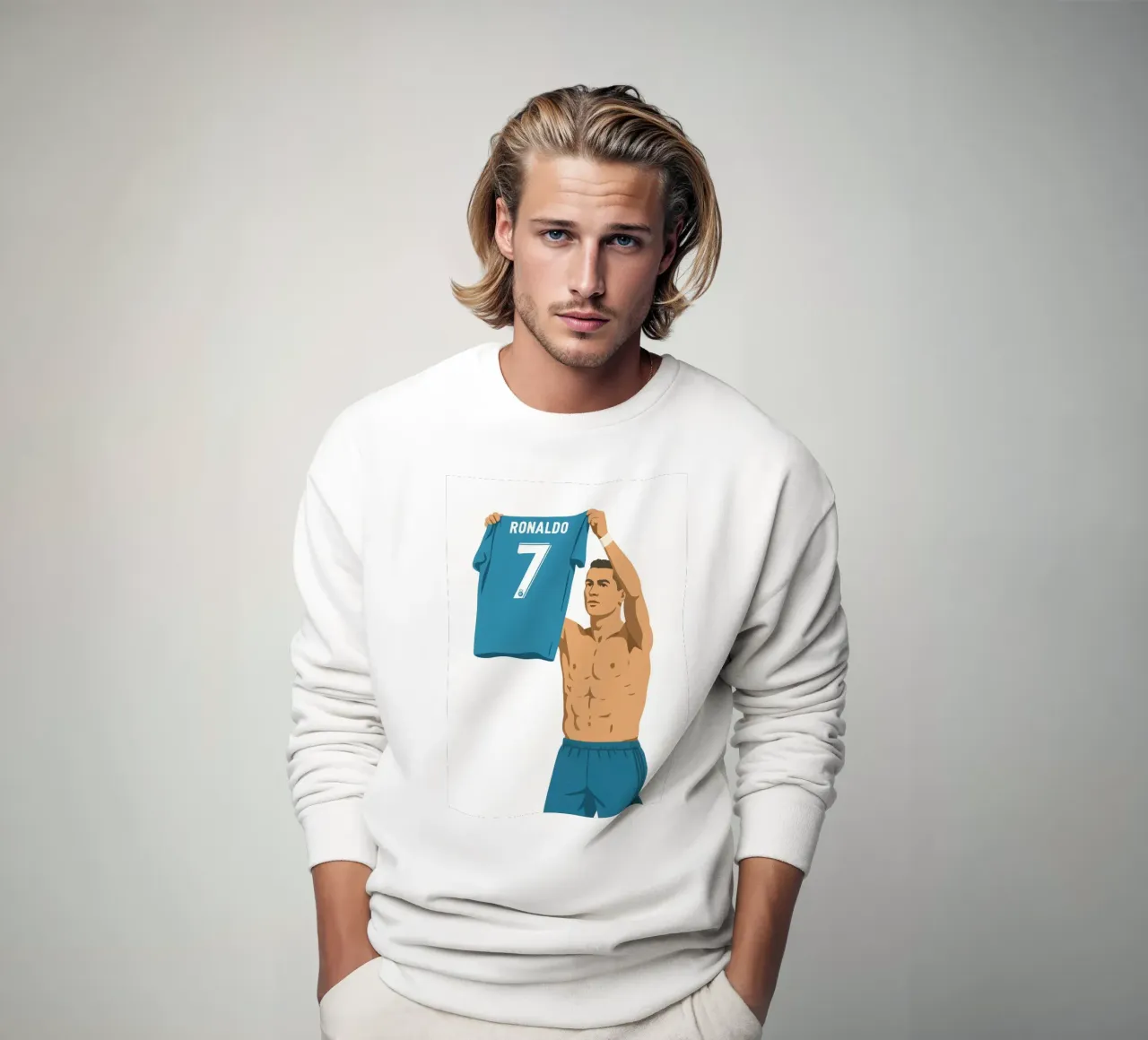 Cristiano Ronaldo Minimalist felpa da MoviesArt