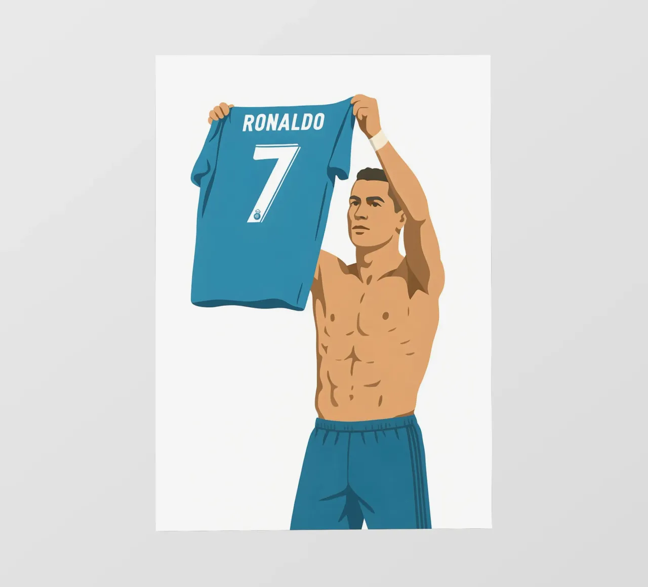 Cristiano Ronaldo Minimalist telo in pvc da MoviesArt