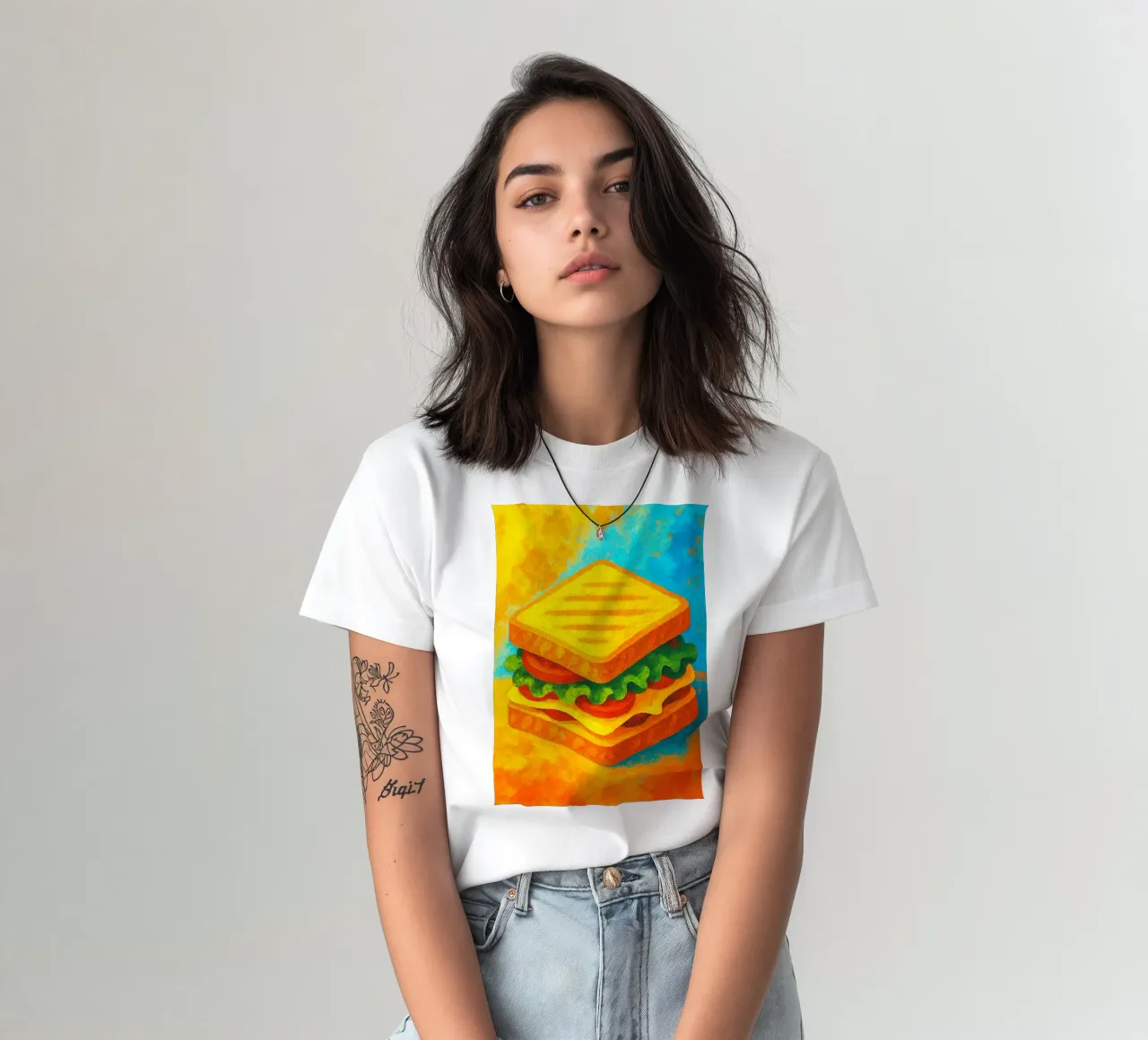 bocadillo abstracto imaginación a todo color camiseta de ameera
