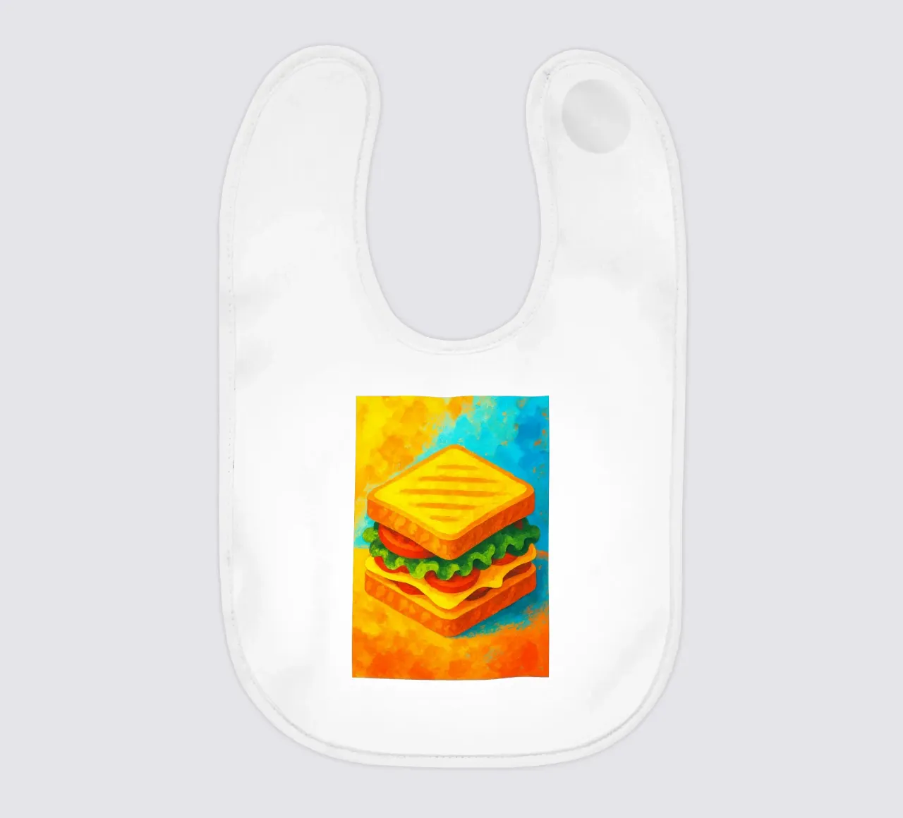panino fantasia astratta a colori bavaglino da ameera