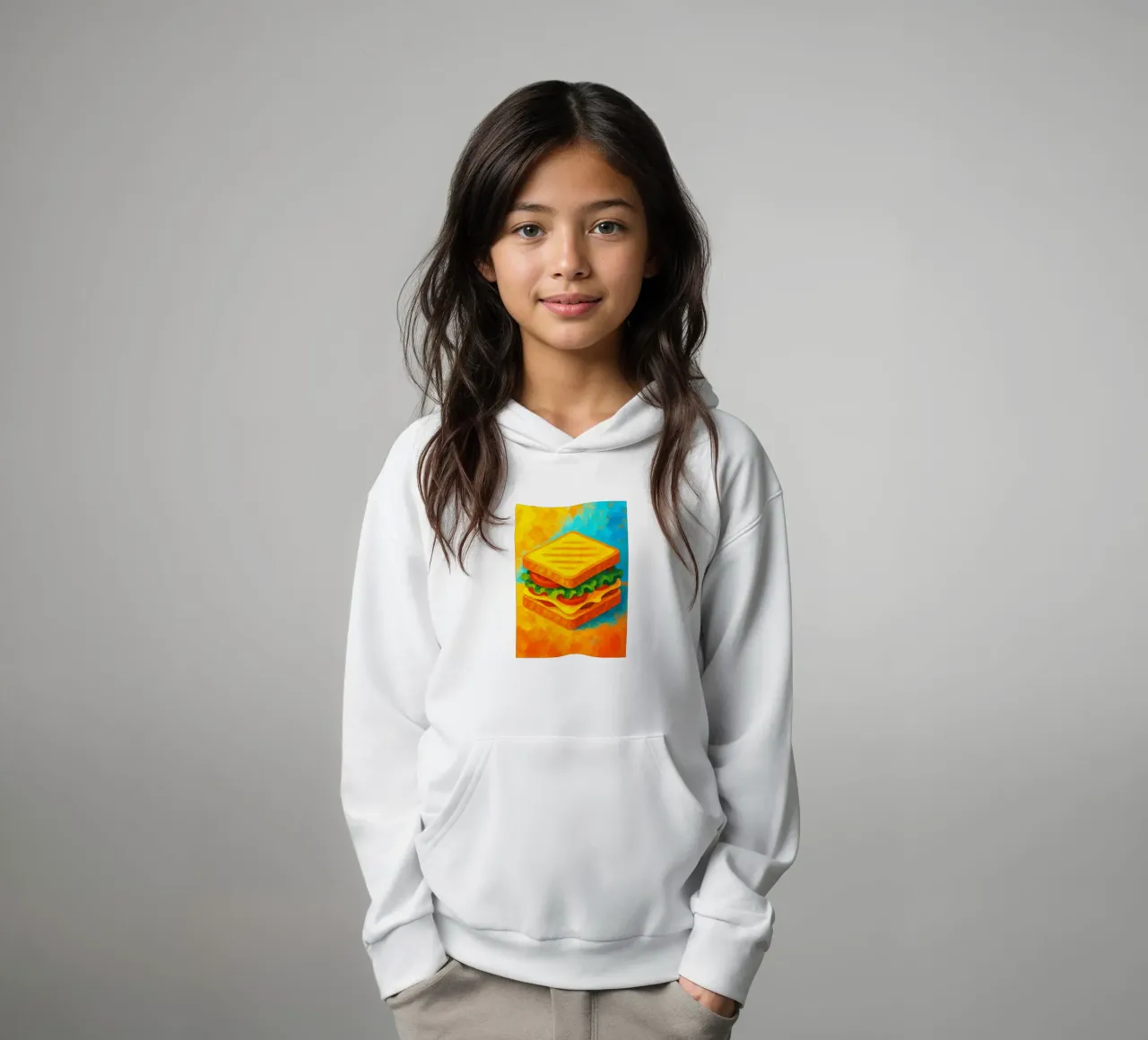 bocadillo abstracto imaginación a todo color sudadera con capucha para niño de ameera