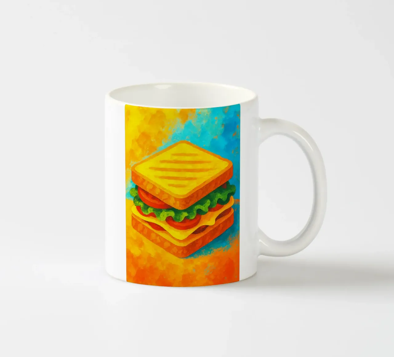bocadillo abstracto imaginación a todo color taza de cerámica de ameera