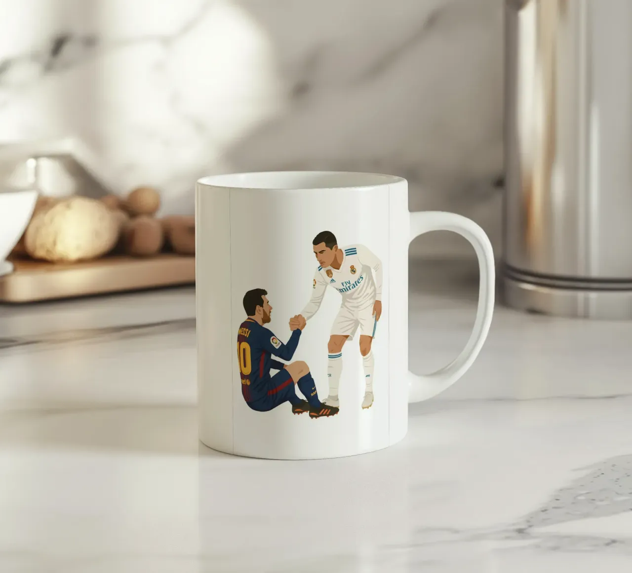 Cristiano Ronaldo and messi tazza in ceramica da MoviesArt