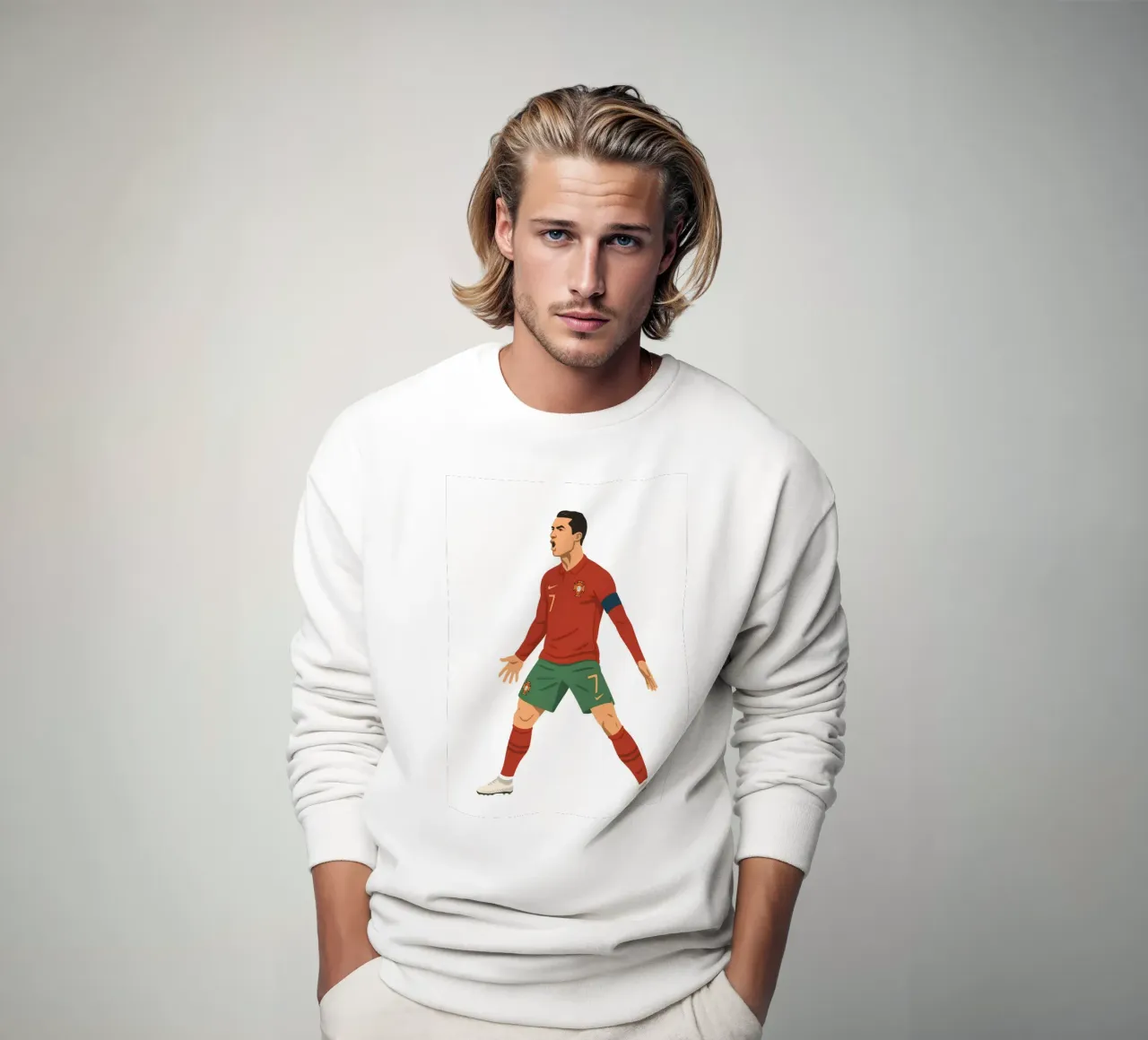 Ronaldo Portugal Minimalist felpa da MoviesArt