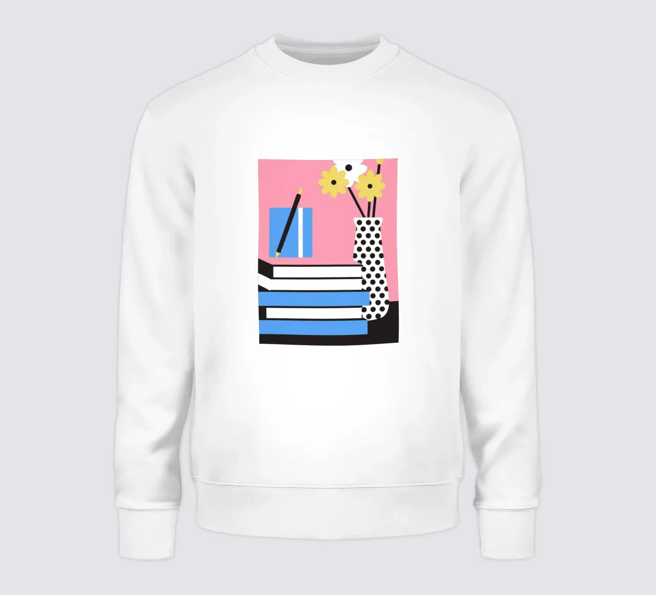 Libri e vaso di fiori felpa da LOOK DIFFERENT