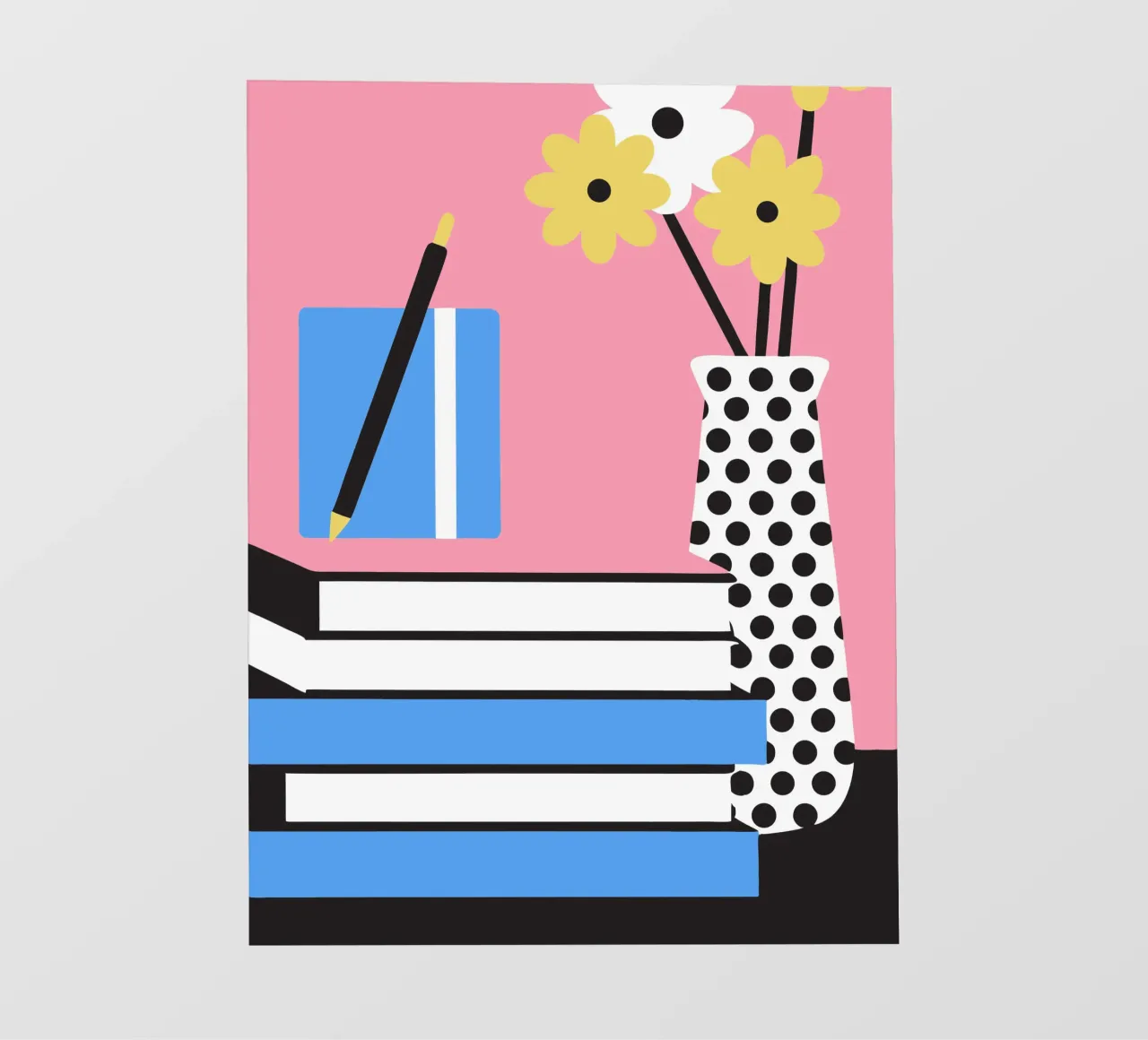 Books and Flower Vase pvc cover by LOOK DIFFERENT