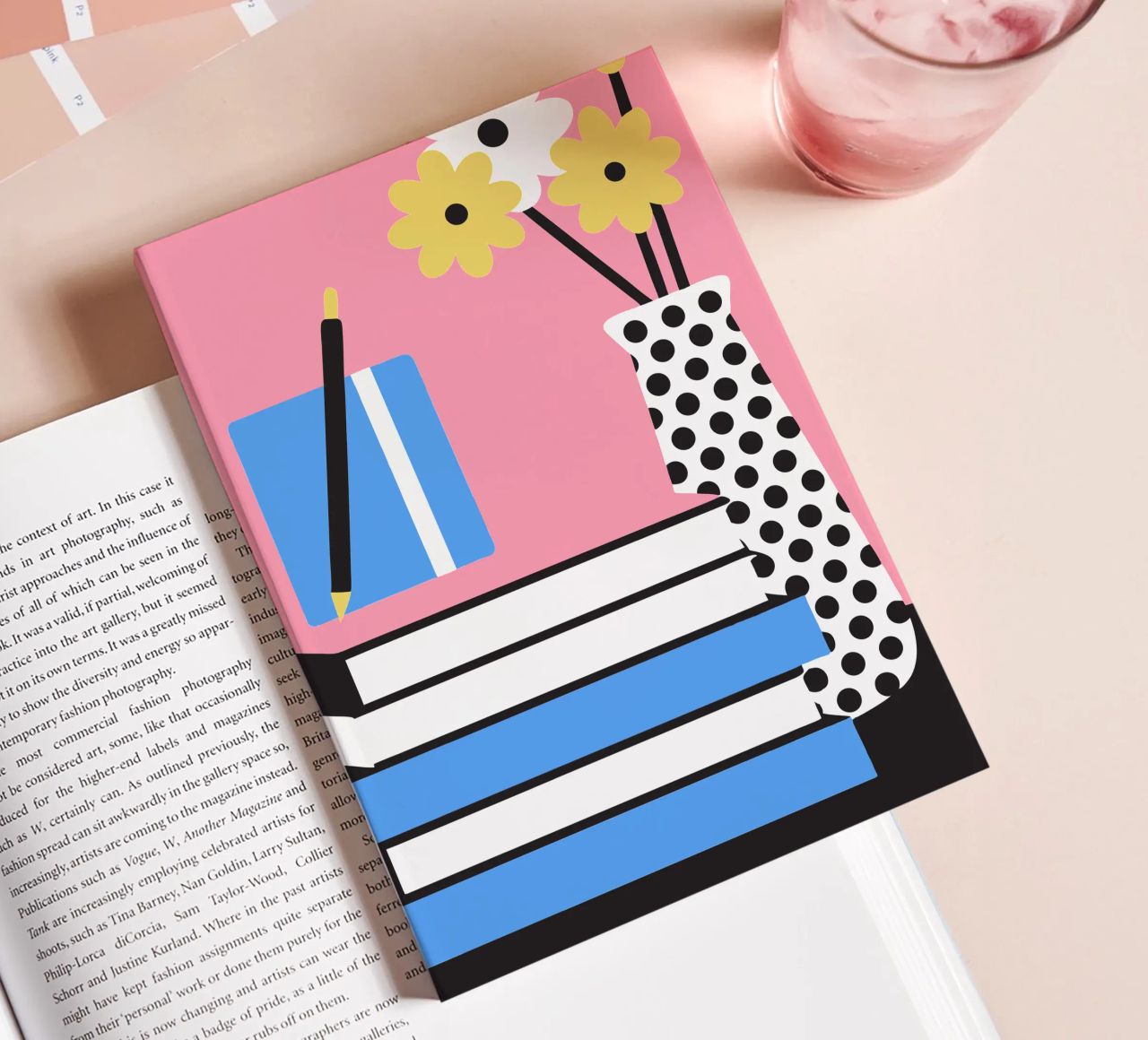 Books and Flower Vase notebook by LOOK DIFFERENT