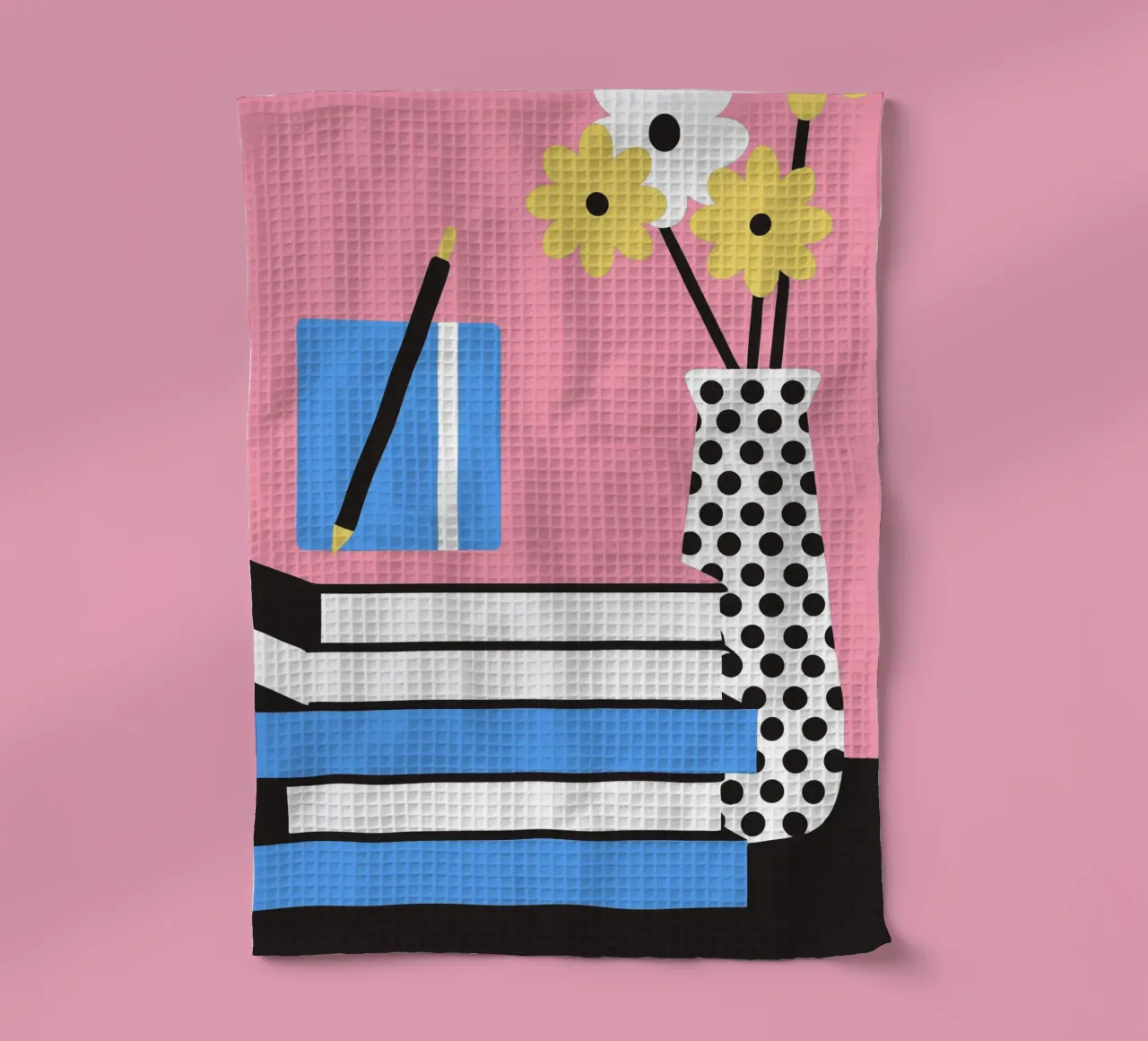 Libros y florero paño de cocina de LOOK DIFFERENT