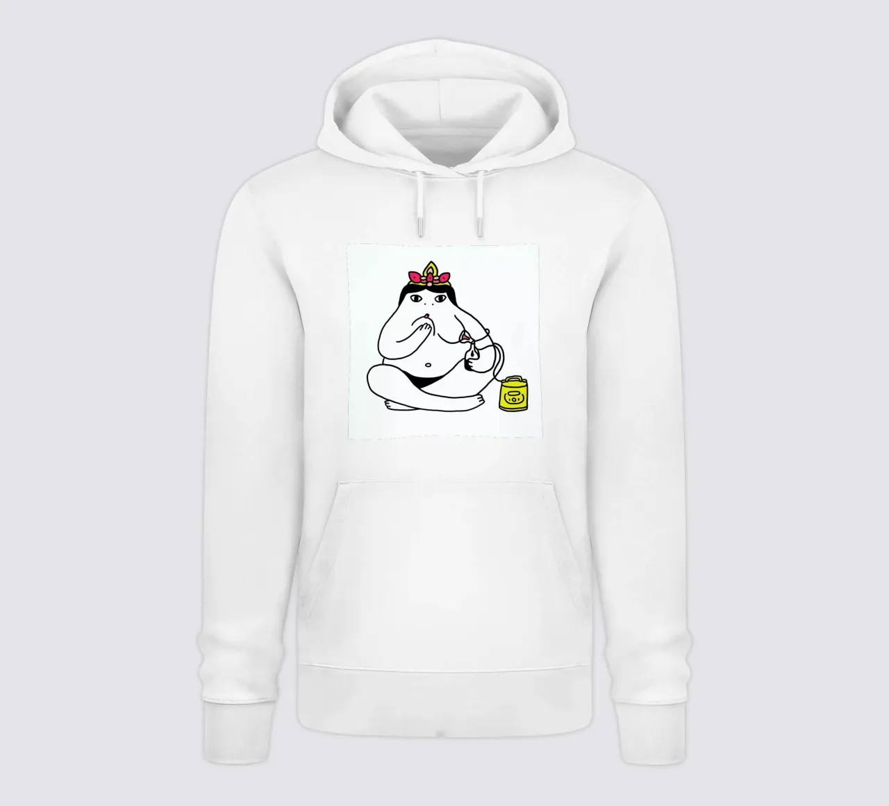 Autotrophie Print Square felpa con cappuccio da Herzette