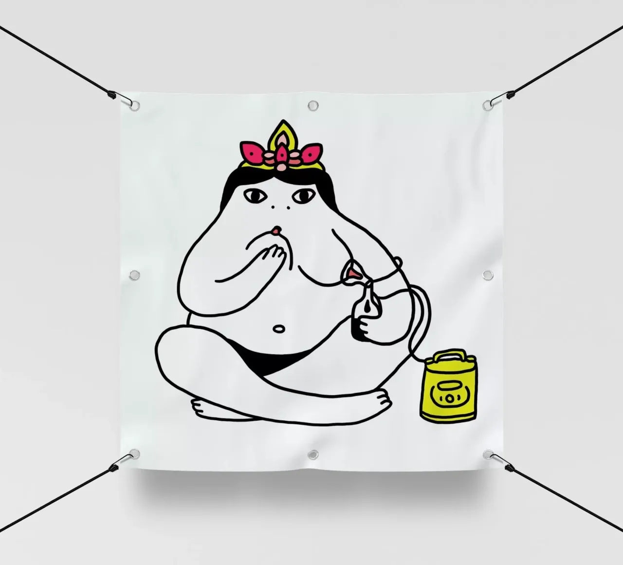 Autotrophie Print Square telo in pvc da Herzette