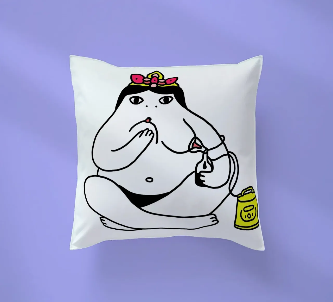 Autotrophie Print Square cuscino da Herzette